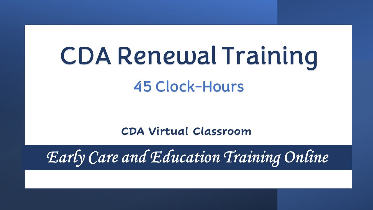New Jersey CDA Renewal Training